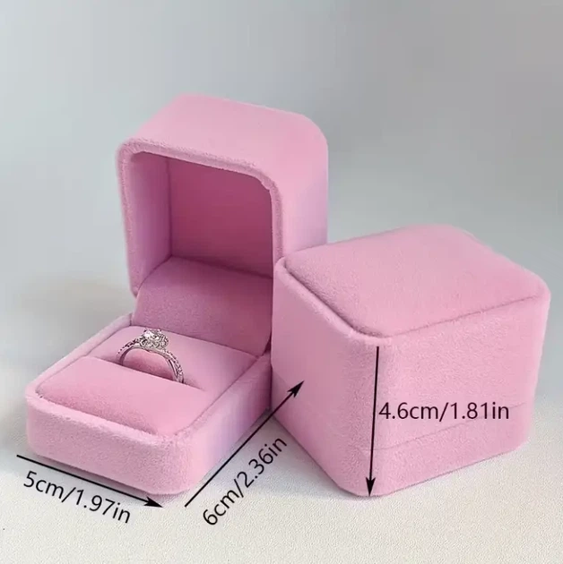 Бархатная коробка для кольца (Pink) - изображение 2