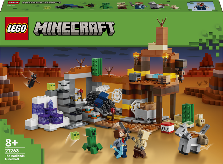 Конструктор LEGO Minecraft Залишена шахта в безплідних землях 538 деталей (21263) - Фото 1 Конструктор LEGO Minecraft Залишена шахта в безплідних землях 538 деталей (21263) - зображення 1