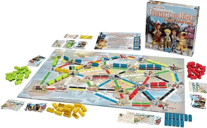 Настольная игра Ticket to Ride: First Journey. Europe / Билет на поезд Junior Европа (детская) - Фото 2 Настольная игра Ticket to Ride: First Journey. Europe / Билет на поезд Junior Европа (детская) - изображение 2