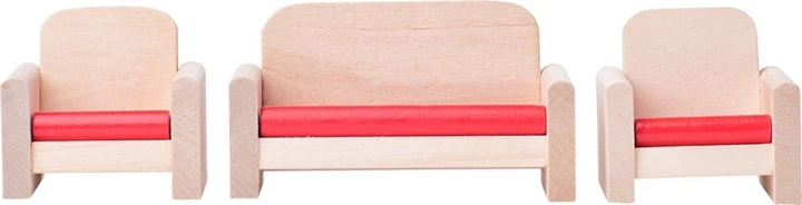 Domek dla lalek Woody Woodyland 2-piętrowy drewniany z aksesoriami 91329 (8591864913299) - obraz 5