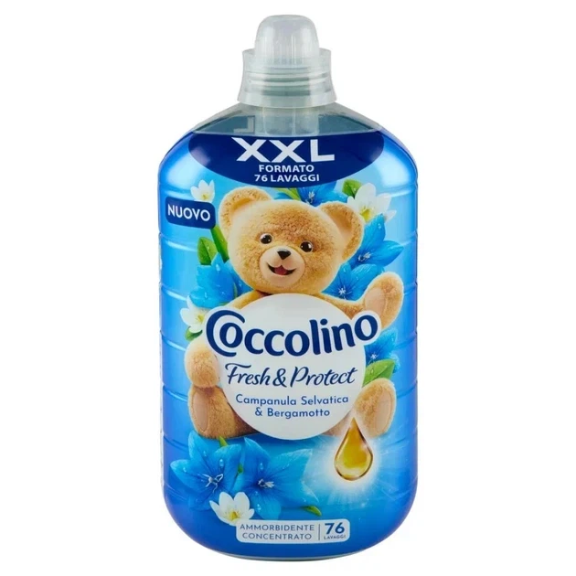 Кондиционер для белья Coccolino XXL Fabric Conditioner Camapanula Selvatica & Bergamotto, 1750 мл (76 стирок) - Фото 1 Кондиционер для белья Coccolino XXL Fabric Conditioner Camapanula Selvatica & Bergamotto, 1750 мл (76 стирок) - изображение 1