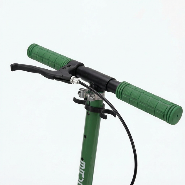 Самокат двухколесный складной BavarSport Active 2944 с LED колесами 145мм Green-Black - изображение 4