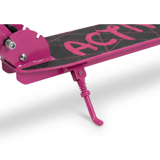 Самокат двухколесный складной BavarSport Active 2944 с LED колесами 145мм Pink-Black - изображение 4