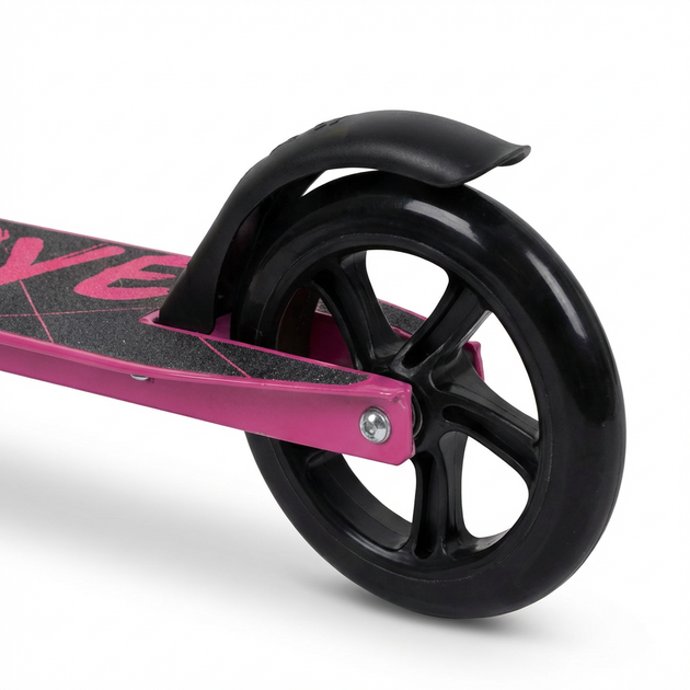 Самокат двухколесный складной BavarSport Active 2944 с LED колесами 145мм Pink-Black - изображение 6