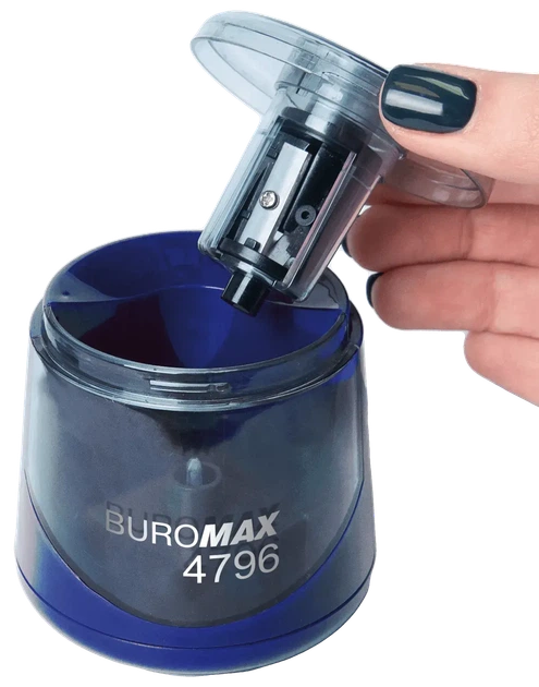 Чинка автоматична Buromax на 1 отвір синя - зображення 2