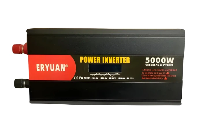 Потужний Інвертор Eryuan 5000W 12V → 220V чиста синусоїда для котла та дому - Фото 3 Потужний Інвертор Eryuan 5000W 12V → 220V чиста синусоїда для котла та дому - зображення 3