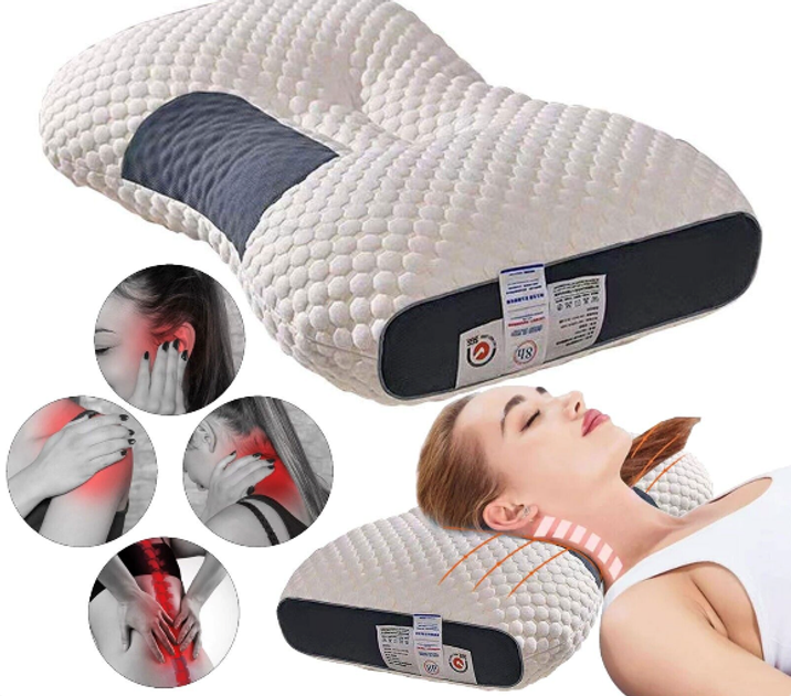 Подушка для сна Анатомическая ортопедическая Neck Support Massage Pillow, Подушка для шеи с эффектом 55555/98 - изображение 4