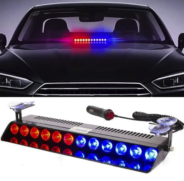 Стробоскопы ФСО полицейские красно-синие! LED МИГАЛКИ. на липучках на лобовое стекло, от прикуривате - изображение 2