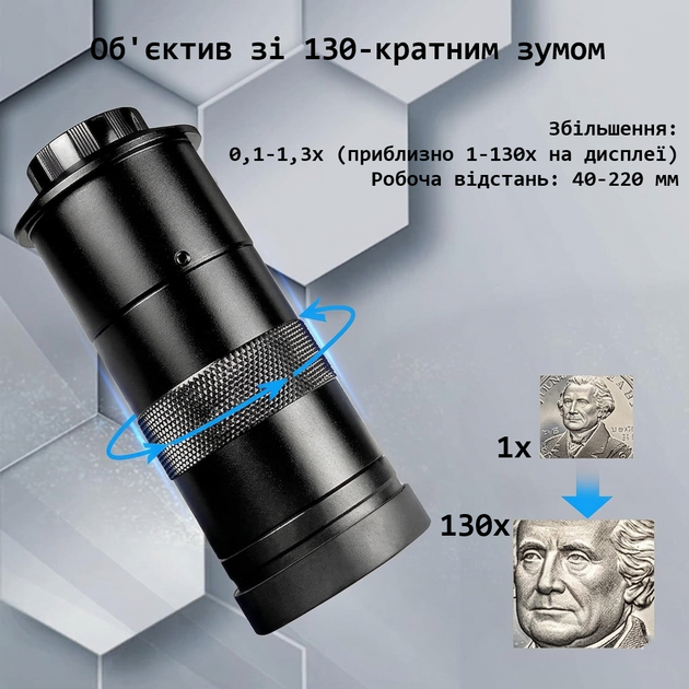 Цифровий мікроскоп RUZIZAO XDZ-XVH2003 Black (R4750131820250) - Фото 5 Цифровий мікроскоп RUZIZAO XDZ-XVH2003 Black (R4750131820250) - изображение 5