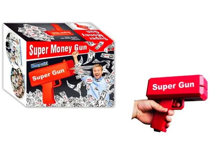 Денежный пистолет Деньгомет Super Money Gun Красный - Фото 5 Денежный пистолет Деньгомет Super Money Gun Красный - изображение 5