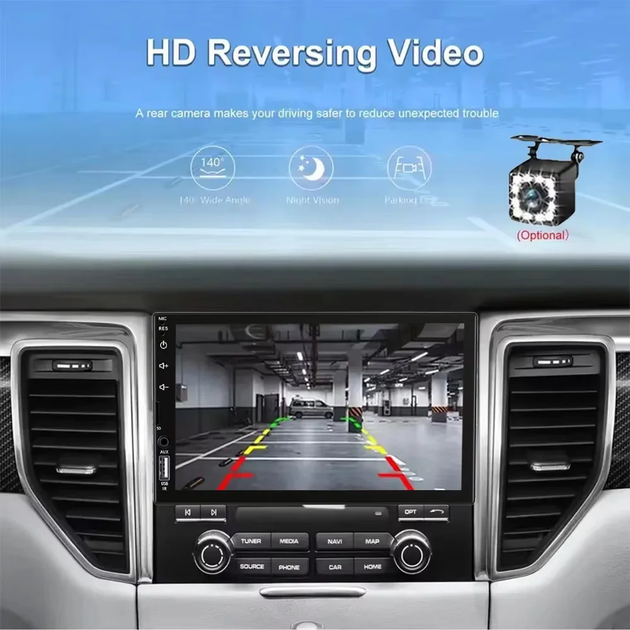 Автомагнитола 2DIN 7" MP5 Player с Bluetooth Mirror Link и USB Камера заднего вида в комплекте - изображение 5
