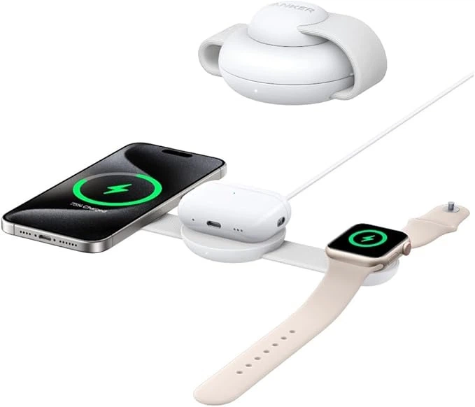 Stacja ładowania Anker MagGo Wireless Charging Station Biała (194644205928) - obraz 3