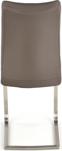 Zestaw krzeseł Halmar OPAL metal szczotkowany / ekoskóra szara 2 szt (5905248134058) - obraz 4