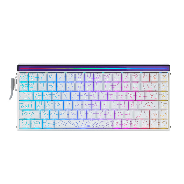 Ігрова магнітна клавіатура AULA HERO 84 HE / 8K / Hall Effect / Rapid Trigger / White-Contour / Білий з прозорим - Фото 13 Ігрова магнітна клавіатура AULA HERO 84 HE / 8K / Hall Effect / Rapid Trigger / White-Contour / Білий з прозорим - изображение 13