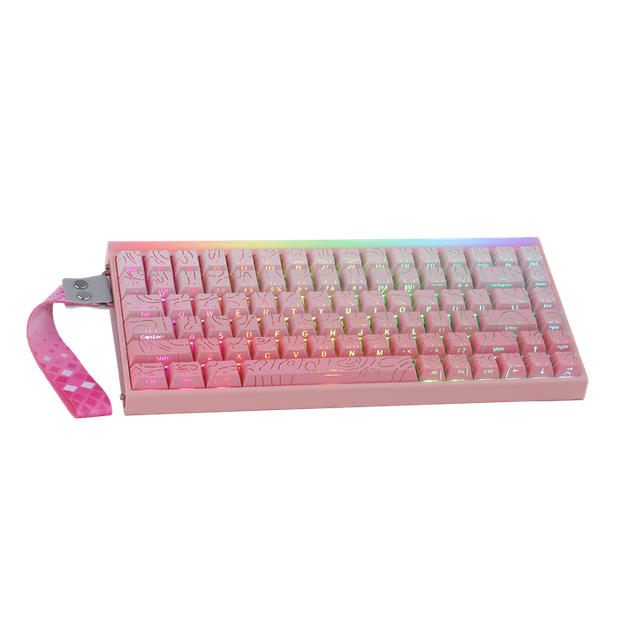 Ігрова магнітна клавіатура AULA HERO 84 HE / 8K / Hall Effect / Rapid Trigger / Pink / Рожева - зображення 12