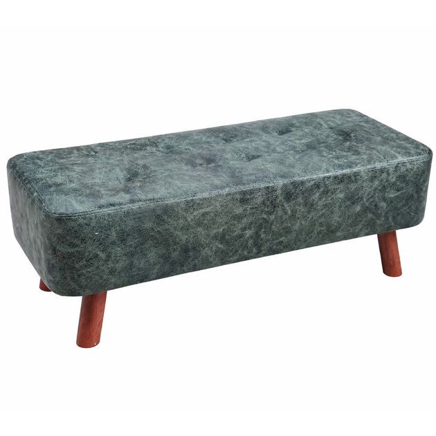 Лавка-пуф RIAS N119 с мягким сиденьем и деревянными ножками 80×30×36 см Dark Green (3_08170) - изображение 7