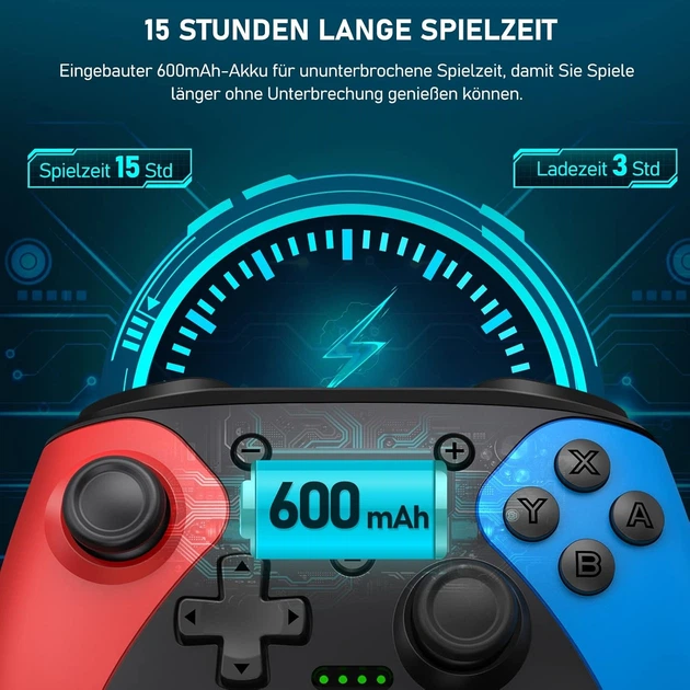 Беспроводной контроллер HELLCOOL для консолей Switch, Lite и OLED, Switch 2, джойстик для Nintendo, геймпад с вибрацией, контроллер с турбо - изображение 5
