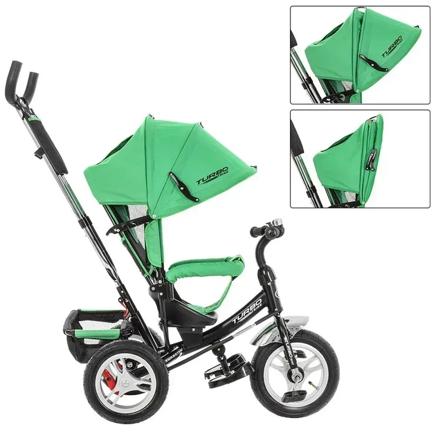 Велосипед триколісний TurboTrike (M 3113A-N4) зелений - зображення 3