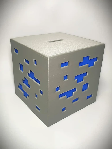 Скарбничка-нічник у вигляді блоку алмазної руди з гри minecraft. Aivory - изображение 2