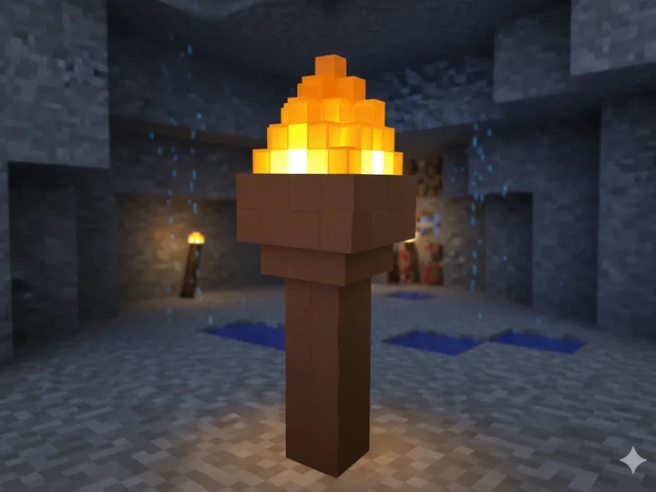 Світильник-нічник у вигляді смолоскипа з гри Minecraft. Aivory - изображение 2