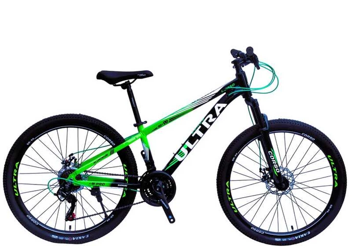 Велосипед двоколісний гірський Corso UL-26041 «Ultra» (колеса Ø26"/резина, рама: 13"/алюміній, швидкостей: 21, обладнання Shimano) - Фото 1 Велосипед двоколісний гірський Corso UL-26041 «Ultra» (колеса Ø26"/резина, рама: 13"/алюміній, швидкостей: 21, обладнання Shimano) - зображення 1