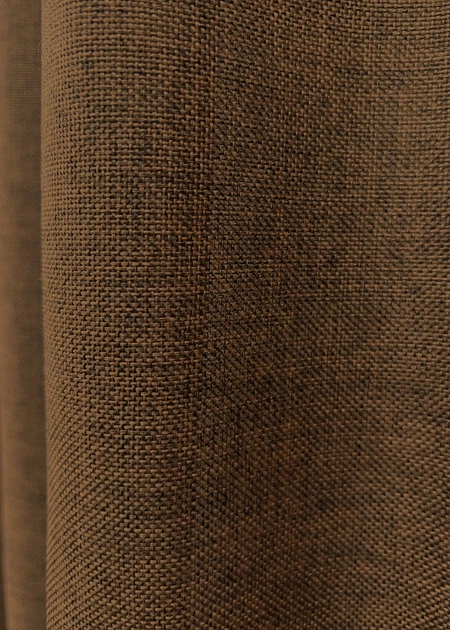 Комплект готовых штор VR-Textil Лен Мешковина № 1922ш Коричневый 150х270 см 2 шт (33-0988) - изображение 7