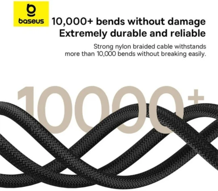 Кабель Baseus Dura Series Cable USB to Type-C 60W 2m P10377802U01-02 Black-Gold - Фото 9 Кабель Baseus Dura Series Cable USB to Type-C 60W 2m P10377802U01-02 Black-Gold - изображение 9