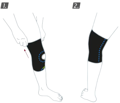 Ортез колінного суглоба Actimove Sports Edition з відкритою колінною чашечкою Чорний розмір L 1 шт (4042809636093) - зображення 4