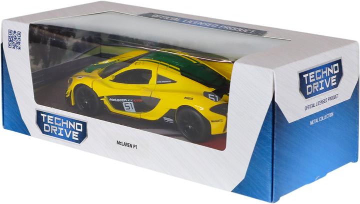 Автомодель Techno Drive McLaren P1 желтый 1:24 (250943MLP1YW) - Фото 12 Автомодель Techno Drive McLaren P1 желтый 1:24 (250943MLP1YW) - изображение 12