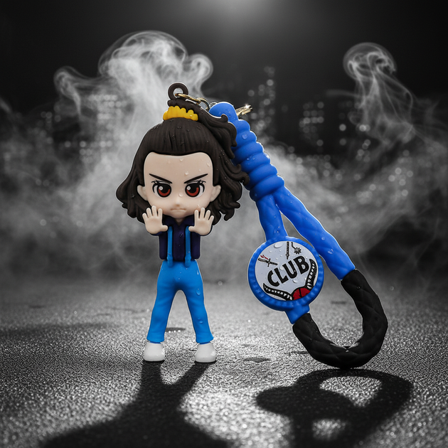 Брелок фигурка Одинадцять из сериала Очень странные дела Stranger Things Eleven на ключи рюкзак сумку пенал, игрушка 8,4 см - изображение 6