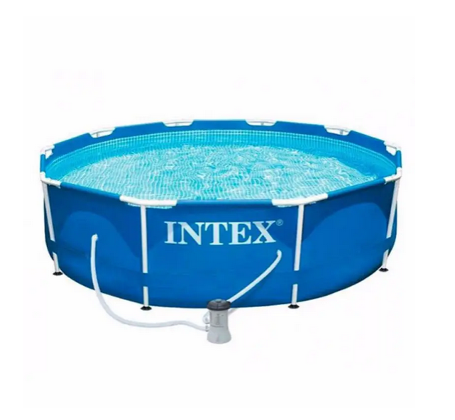 Бассейн каркасный Intex 305 х 76 см круглый, 4485 л, фильтр-насос 1250 л/ч, тент, подстилка - изображение 3