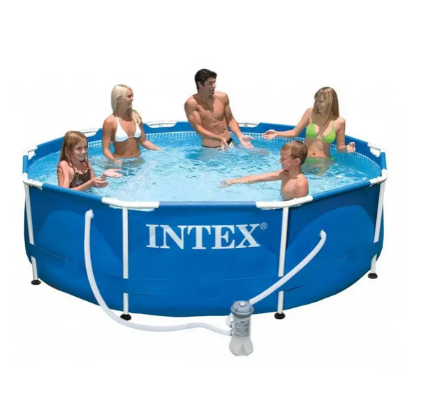 Бассейн каркасный Intex 305 х 76 см круглый, 4485 л, фильтр-насос 1250 л/ч, тент, подстилка - изображение 4