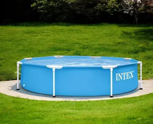 Каркасний басейн Intex 244 x 51 см з каркасом, чашею, фільтром 2006 л/год, тентом та підстилкою - Фото 5 Каркасний басейн Intex 244 x 51 см з каркасом, чашею, фільтром 2006 л/год, тентом та підстилкою - зображення 5