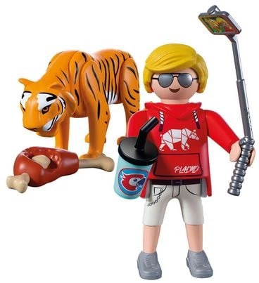 Набір іграшок Playmobil Animals and Friends Zoo: Тигр і відвідувач 72089 (4008789720894) - зображення 3