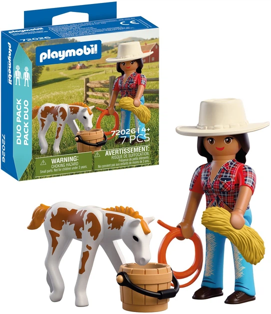 Набір іграшок Playmobil Duo Pack Ковбойка з лошам 72026 (4008789720269) - зображення 2