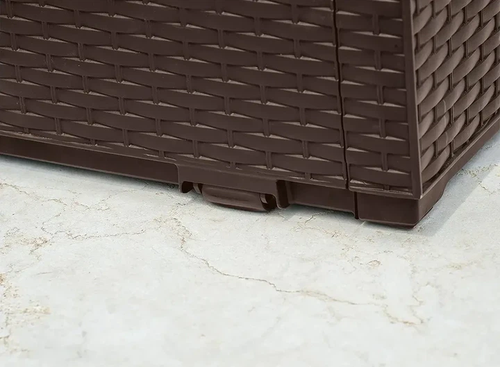 Сундук для зберігання речей пластиковий Keter SAMOA RATTAN 270 л (17209570) Коричневий - зображення 4