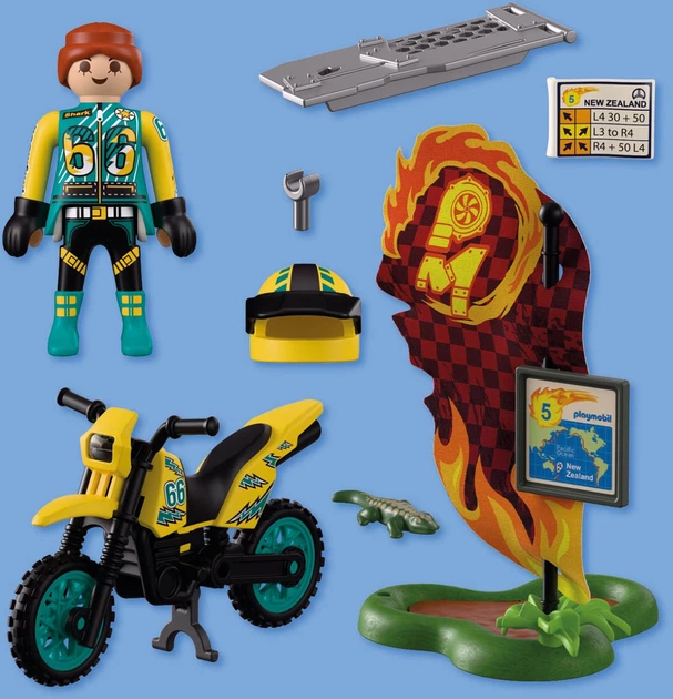 Набір іграшок Playmobil Cars: Позашляховий мотоцикл 72065 (4008789720658) - зображення 3