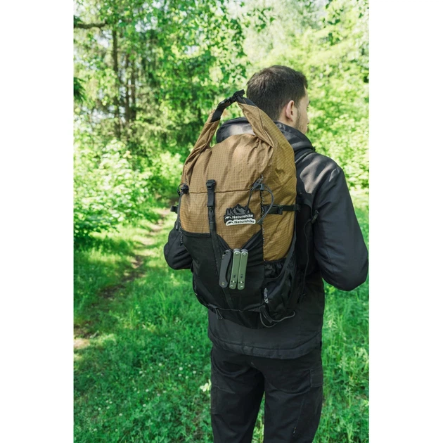 Рюкзак туристичний Naturehike Helium 30+5 л коричневий - зображення 3