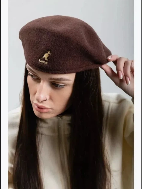 Kangol берет коричневий кепка шапка кангол вовна - Фото 4 Kangol берет коричневий кепка шапка кангол вовна - изображение 4