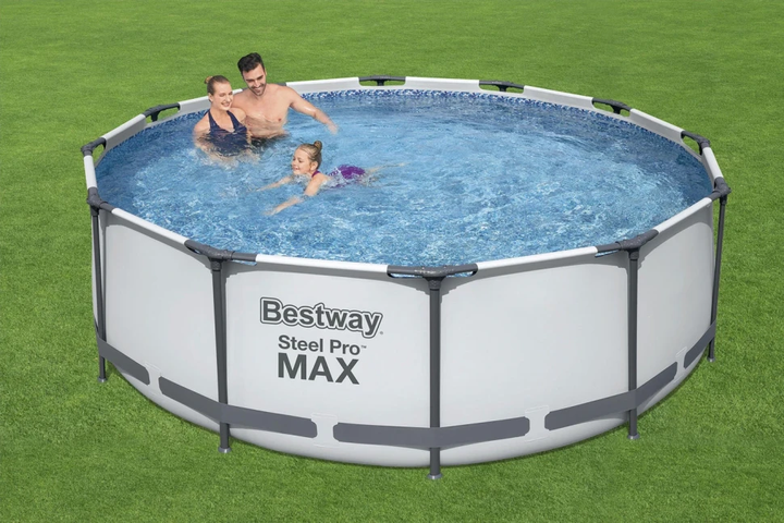 Каркасный бассейн Bestway 56260 Steel Pro Max 366х100 см Объем 9150 лит с фильтр-насосом - изображение 9