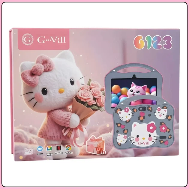 Детский планшет G123 Hello Kitty 7" 6GB RAM, 128 GB ROM на Android с Wi-Fi Розовый - изображение 3