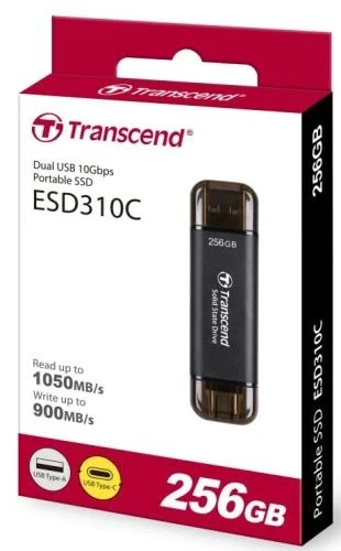 Внешний накопитель SSD, 256Gb, Transcend ESD310, Black (TS256GESD310C) - изображение 3