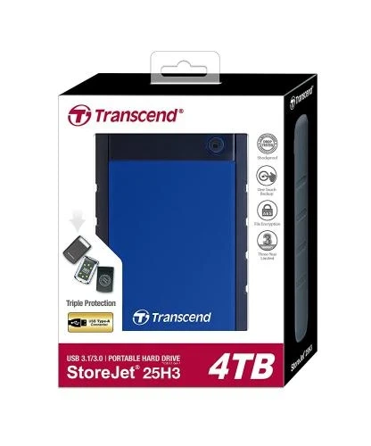 Внешний жесткий диск 4Tb Transcend StoreJet 25H3, Navy Blue (TS4TSJ25H3B) - изображение 3