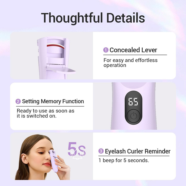 Щипцы для завивки ресниц TOUCHBeauty (AG-2316APP) TOUCHBeauty: Скульптор Вашего взгляда. Электрические щипцы с LED дисплеем - изображение 7