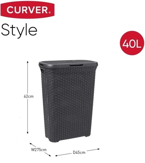 Корзина для белья пластиковая Curver Natural Style 40 л (00709) Коричневый - изображение 7