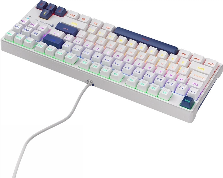 Klawiatura przewodowa Machenike K500B-B87 Red Switch White (6975971291921) - obraz 6