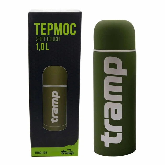 Термос TRAMP Soft Touch 1.2 л колір Хакі - Фото 2 Термос TRAMP Soft Touch 1.2 л колір Хакі - зображення 2