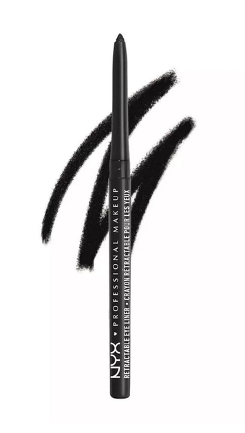 Висувний олівець для очей Nyx Retractable Eye Liner MPE02 Black глибокий чорний - зображення 4