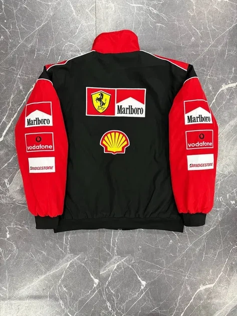 Мужской весенний бомбер в гоночном стиле Marlboro Ferrari Formula f1 в размере XL - Фото 3 Мужской весенний бомбер в гоночном стиле Marlboro Ferrari Formula f1 в размере XL - изображение 3