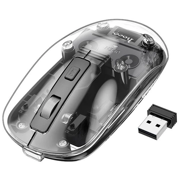 Бездротова миша Hoco GM29, 2.4G, компактна та ергономічна, чорна (785119) - Фото 1 Бездротова миша Hoco GM29, 2.4G, компактна та ергономічна, чорна (785119) - изображение 1